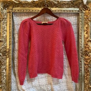 Bright Pink Boatneck Sezane Knit Size Small EUC